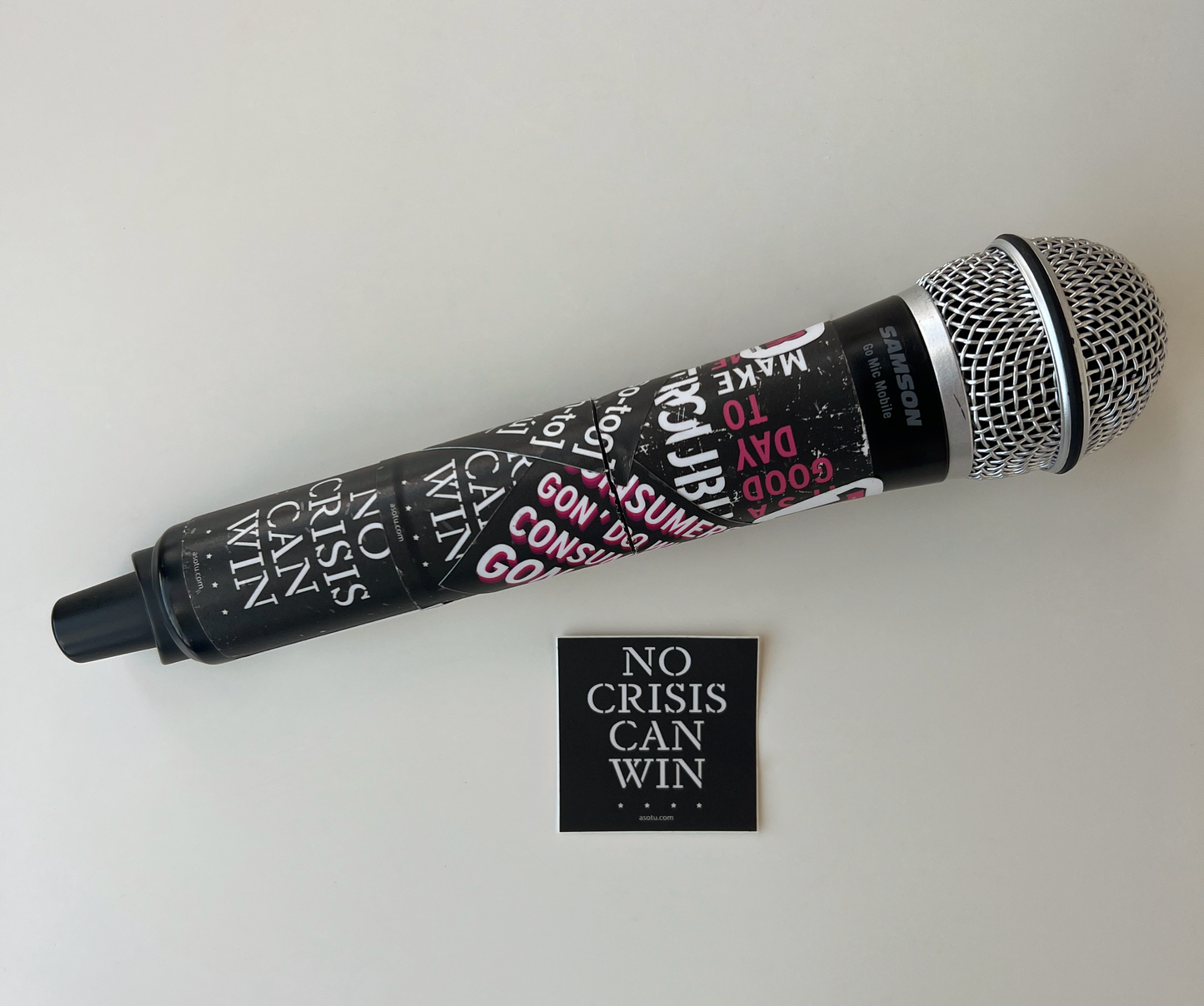 No Crisis Can Win Sticker (Black)