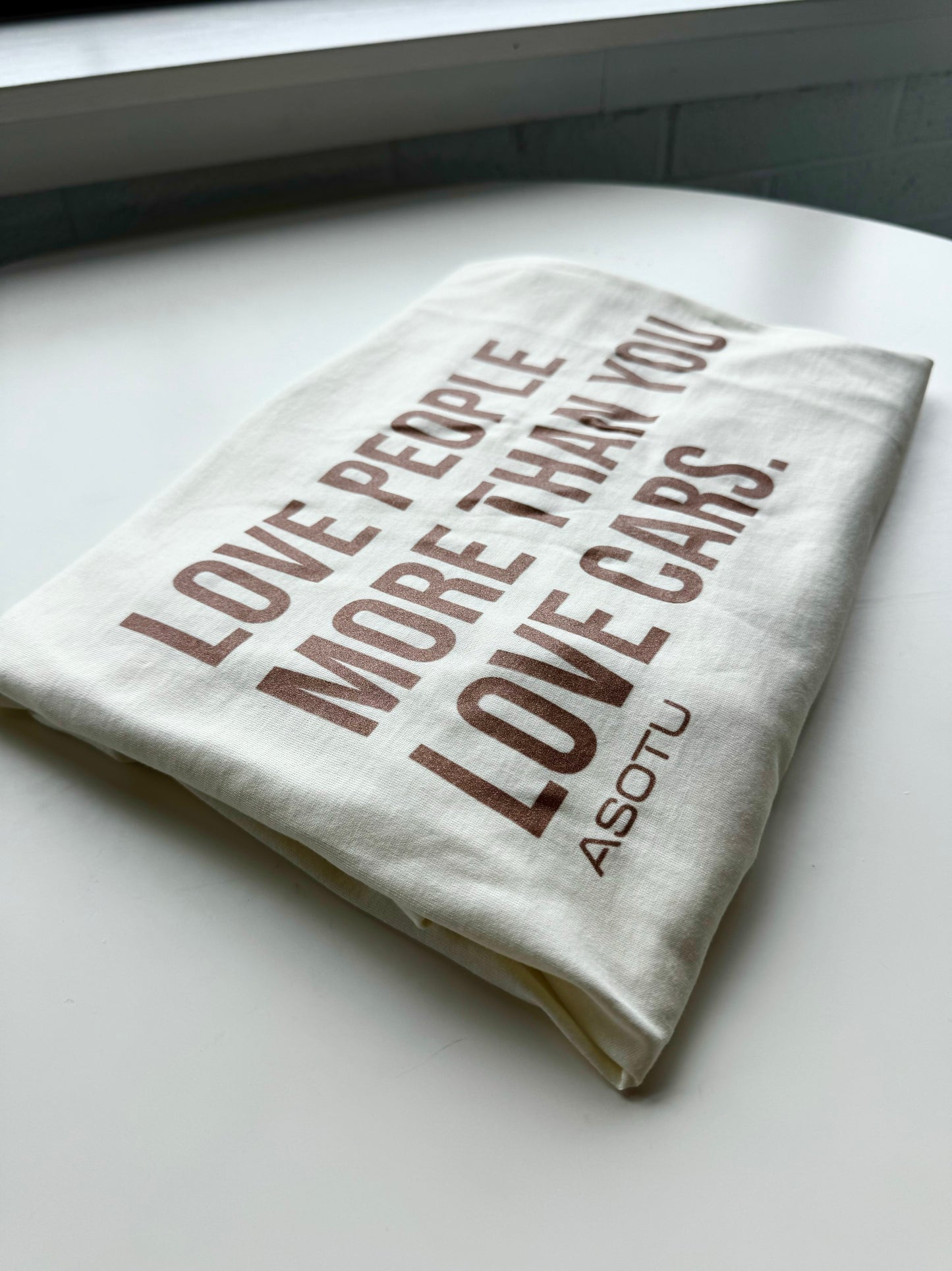 ASOTU CON (Natural) Long Sleeve Love People More Than Cars Tee